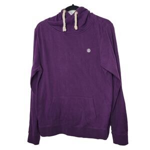 Element Purple High Neck Pull Over Women's Hoodie US Large